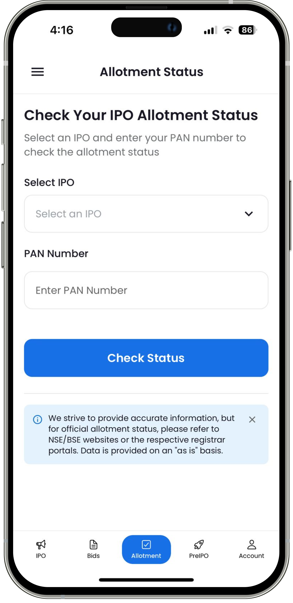 IPO Allotment Status